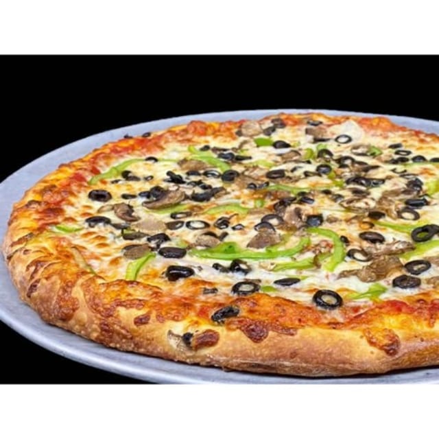 Sally's Veggie Supreme Pizza & 1/2 & 1/2 Pizza.