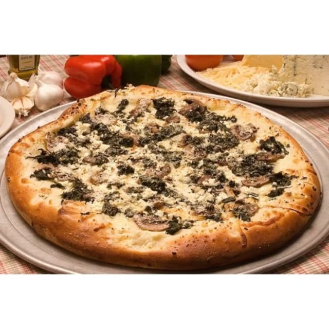 Spinach Florentine Pizza & 1/2 & 1/2 Pizza.